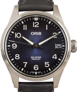 HandMade The Oris Big Crown ProPilot Blue Dial & Black Leather Strap