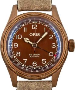HandMade The Oris Big Crown Bronze Pointer Date Brown Dial