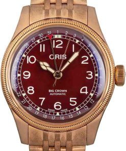 HandMade The Oris Big Crown Bronze Pointer Date Red Dial