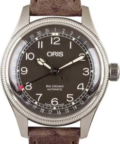 HandMade The Ladies Oris Big Crown Pointer Date Black Dial