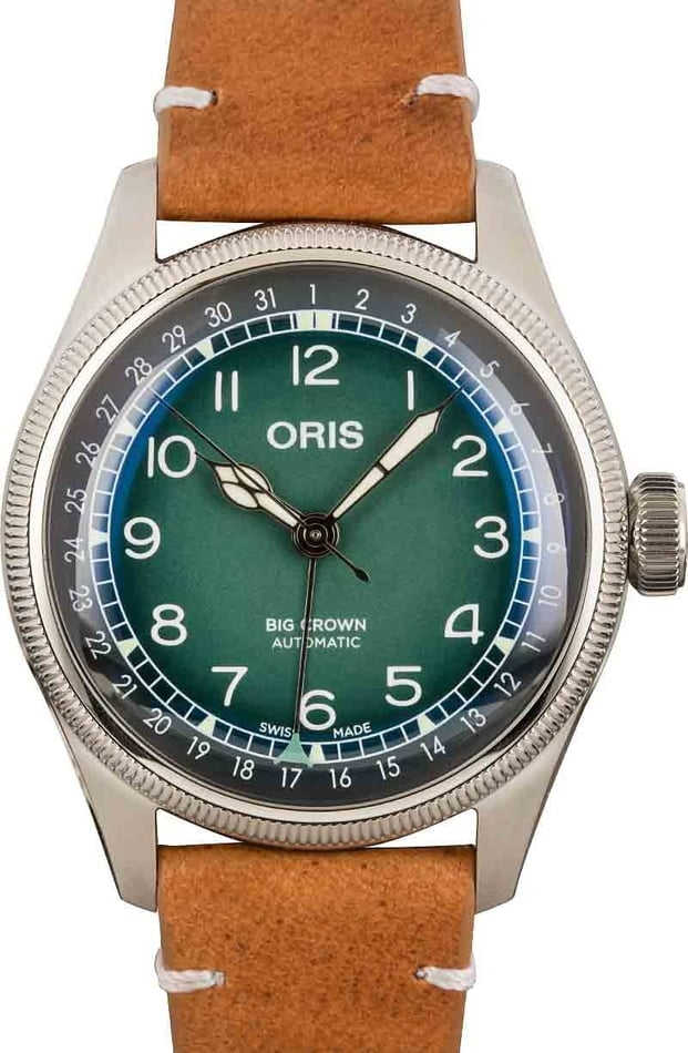 HandMade The Oris x Cervo Volante Big Crown Green Dial
