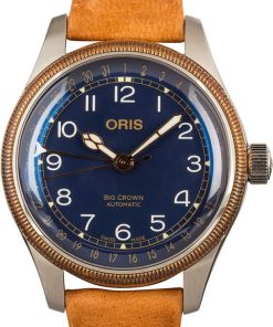 HandMade The Ladies Oris Big Crown Pointer Date Leather Band