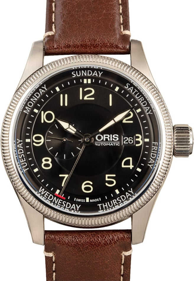 HandMade The Oris Big Crown Small Second Black Dial