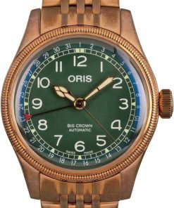 HandMade The Oris Big Crown Bronze Pointer Date Green