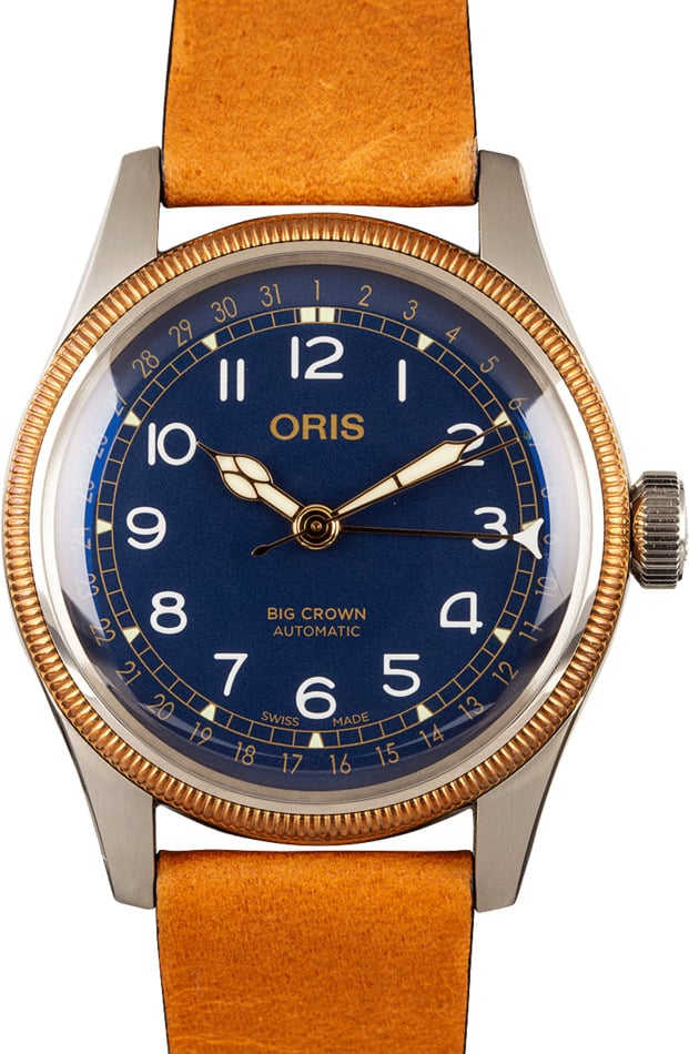 HandMade The Oris Big Crown Pointer Date Blue Arabic Dial