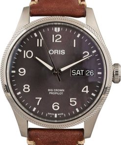 HandMade The Oris Big Crown ProPilot Big Day Date Leather Strap