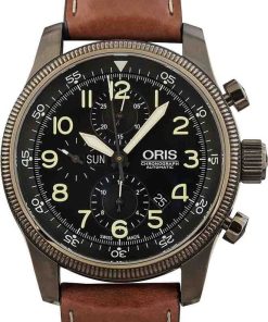 HandMade The Oris Big Crown Timer Brown Leather