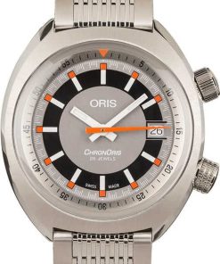HandMade The Oris Chronoris Date Grey Dial NATO Strap