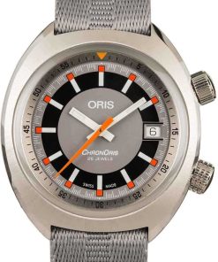 HandMade The Oris Chronoris Date Grey Textile Strap