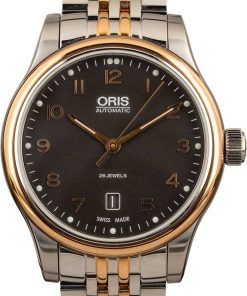 HandMade The Oris Classic Date Steel & Gold Plated