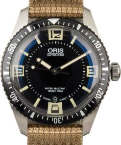 HandMade The Oris Divers Sixty-Five Beige with Textile Strap