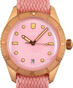 HandMade The Oris Divers Sixty-Five Bronze Pink Dial & Textile Strap