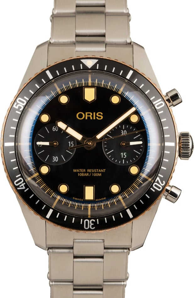 HandMade The Oris Divers Sixty-Five Chronograph Steel & Bronze