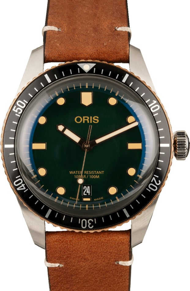HandMade The Oris Divers Sixty-Five Green Dial