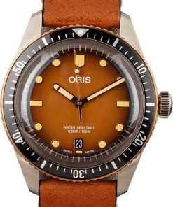 HandMade The Oris Divers Sixty-Five Steel & Bronze Brown Dial