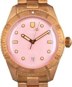 HandMade The Oris Divers Sixty-Five Pink Dial Bronze