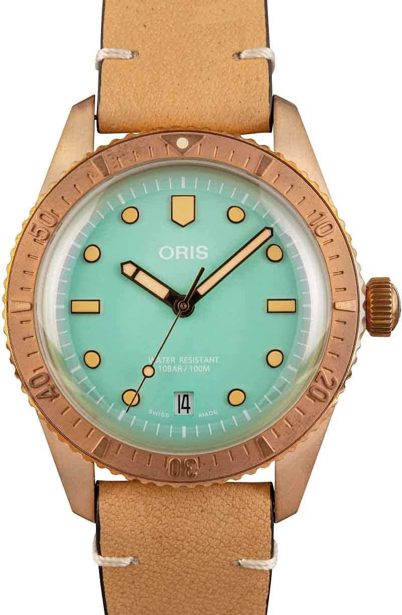 HandMade The Oris Divers Sixty-Five Green Dial Bronze