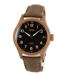 Alternative view of HandMade The Oris Big Crown ProPilot Big Date Bronze Case & Olive Textile Strap