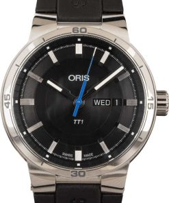 HandMade The Mens Oris TT1 Day Date Stainless Steel