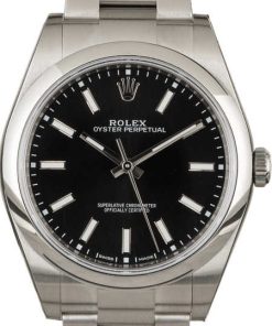 HandMade The Unworn Rolex Oyster Perpetual 114300 Black Dial
