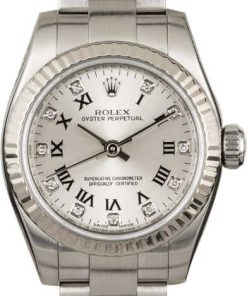 HandMade The Rolex Lady Oyster Perpetual 176234 Silver Diamond Dial