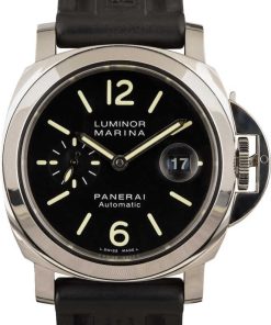 HandMade The Panerai Luminor Marina PAM 104 Black Dial