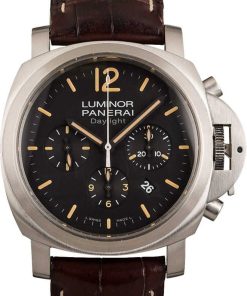HandMade The Mens Panerai Luminor Chrono Daylight Stainless Steel