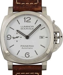 HandMade The Mens Panerai Luminor Marina White Dial