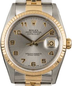 HandMade The PreOwnedRolex Datejust 16233 Rhodium Arabic Dial