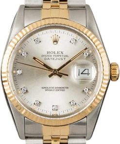 HandMade The Rolex Datejust 16013 Silver Diamond Dial