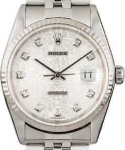 HandMade The Rolex Datejust 16234 Silver Jubilee Diamond Dial