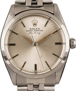 HandMade The 34MM Rolex Air King 5500 Silver Index Dial T