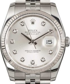HandMade The Rolex Datejust 116234 Silver Diamond Dial