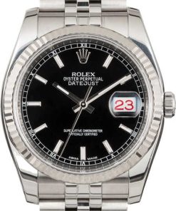 HandMade The Rolex Datejust 116234 Black Dial Roulette Date Wheel