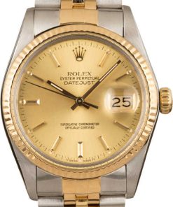 HandMade The Rolex Two-Tone Datejust 16013 Champagne Watch