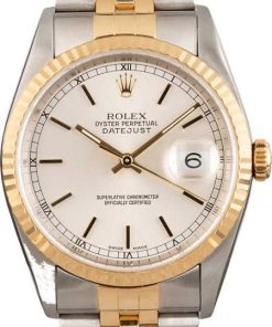 HandMade The Rolex Datejust 16233 Silver Index Dial Men's Watch