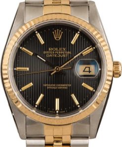 HandMade The Rolex Datejust 16233 Black Tapestry Watch