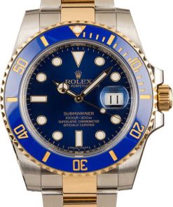 HandMade The Rolex Blue Submariner 116613 Steel and Gold