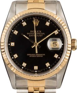 HandMade The Rolex Datejust Black Diamond Dial 16233