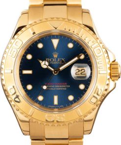 HandMade The Rolex Yacht-Master 16628 Yellow Gold Blue Dial