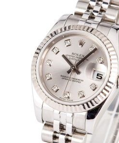 Alternative view of HandMade The Rolex Lady-Datejust 179174 Rhodium Diamond