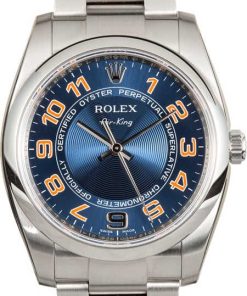 HandMade The Rolex Air King 114200 Blue Concentric Dial