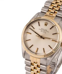 Alternative view of HandMade The Rolex Air-King 5501 Silver Dial Jubilee T