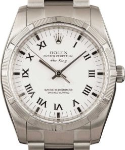 HandMade The Rolex AirKing 114210 White Roman Dial