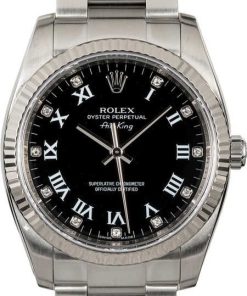 HandMade The Rolex Air-King 114234 Black Diamond Roman Dial