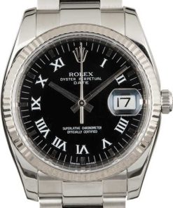HandMade The Rolex Date 115234 Black Roman Dial