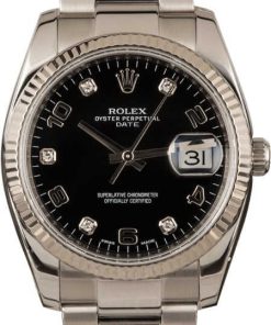 HandMade The Rolex Date 115234 Black Diamond Dial