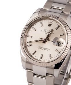 Alternative view of HandMade The Rolex Date 115234 Silver Index Dial
