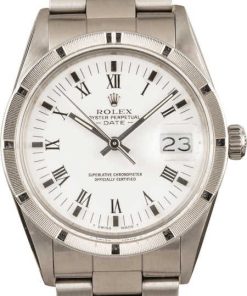 HandMade The Rolex Steel Date 15010 White Roman Dial