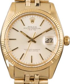 HandMade The Rolex Date 1503 Yellow Gold Oval Link Bracelet